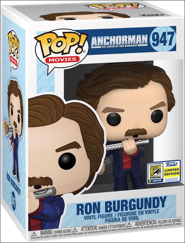 POP! Movies figure 947 Ron Burgundy (Jazz Flute) SDCC 2020 Exclusive