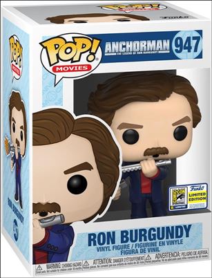 POP! Movies figure 947 Ron Burgundy (Jazz Flute) SDCC 2020 Exclusive