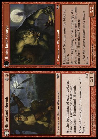 Magic the Gathering: Dark Ascension (Base Set) card 94 Hinterland Hermit / Hinterland Scourge