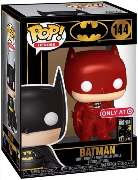 POP! Heroes figure 144-N Batman (Red Metallic) Target Exclusive