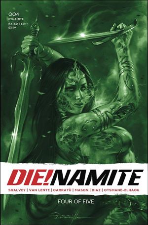 Die!namite issue 4-T Lucio Parrillo 1:21 Green Tint Cover