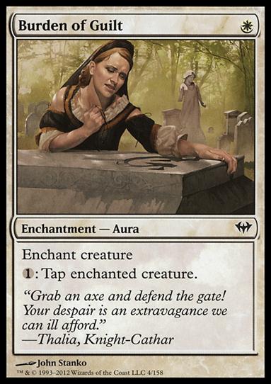 Magic the Gathering: Dark Ascension (Base Set) card 4 Burden of Guilt