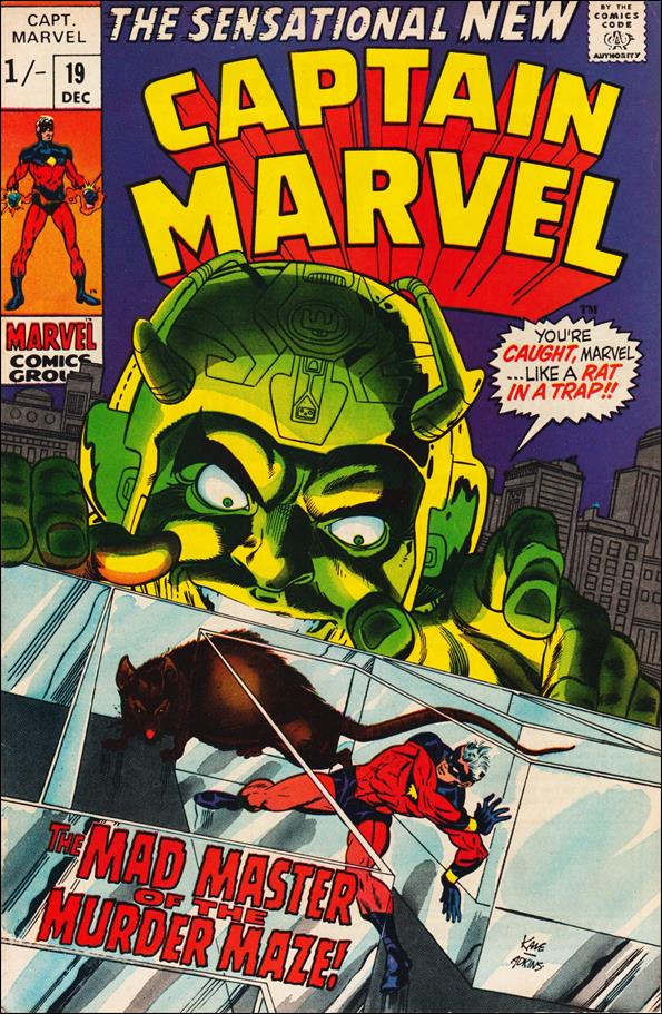 Captain Marvel (1968) issue 19-B UK Price Cover