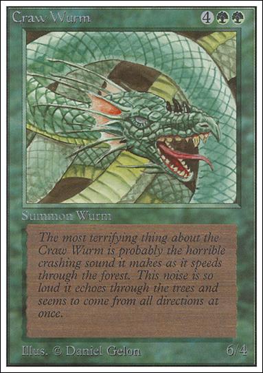 Magic the Gathering: Unlimited (Base Set) card 191 Craw Wurm