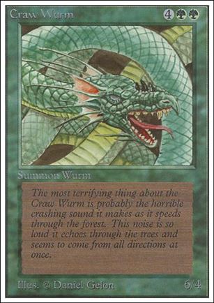 Magic the Gathering: Unlimited (Base Set) card 191 Craw Wurm