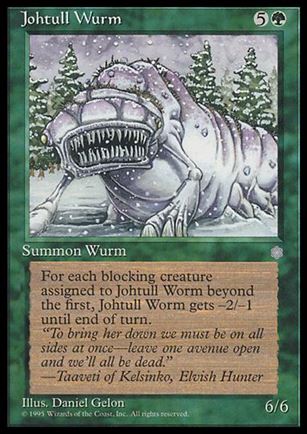 Magic the Gathering: Ice Age (Base Set) card 250 Johtull Wurm