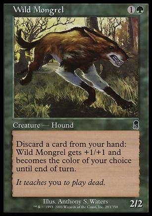 Magic the Gathering: Odyssey (Base Set) card 283 Wild Mongrel