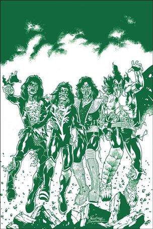 Kiss Zombies issue 1-K Rodney Buchemi 1:25 Virgin Green Tint Cover
