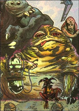 Star Wars Galaxy: Series 2 (Foil Subset) card 11-B Jabba the Hutt - Mirror Foil from Factory Set