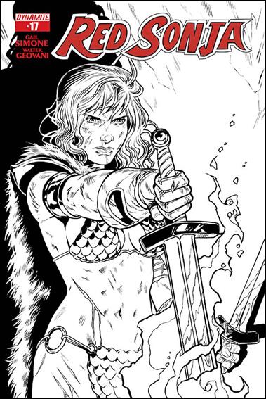 Red Sonja (2013) issue 17-E Rebekah Isaacs 1:25 Black & White Cover