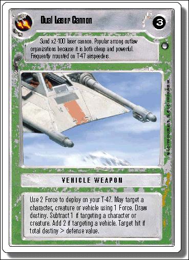Star Wars: Hoth Revised (Base Set) card 161 Dual Laser Cannon