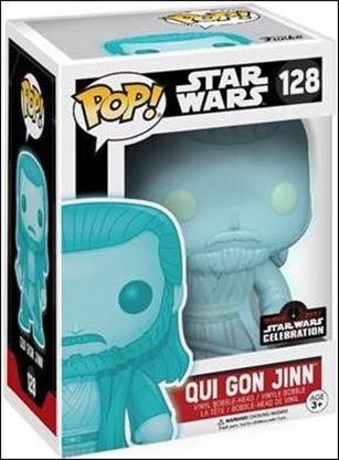 POP! Star Wars figure 128-B Qui Gon Jinn (Hologram) SW Celebration 2017