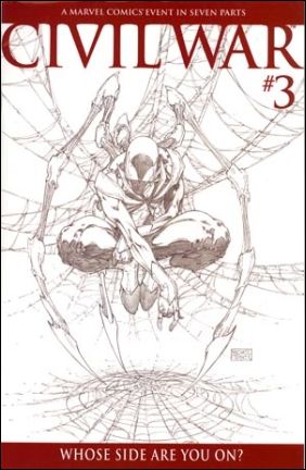 Civil War (2006) issue 3-D Michael Turner 1:75 Cardstock Sketch Cover