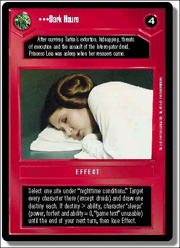 Star Wars: Premiere Limited (Base Set) card 50 Dark Hours