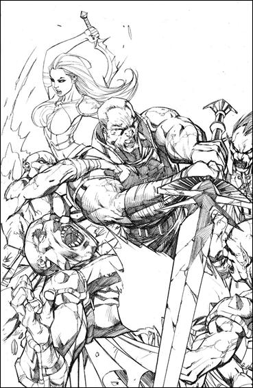 Valen the Outcast issue 4-E Ale Garza Sketch Cover