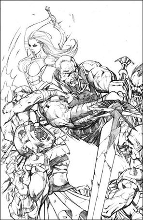 Valen the Outcast issue 4-E Ale Garza Sketch Cover