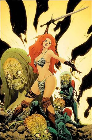 Red Sonja Attacks Mars issue 1-N Jae Lee Virgin 1:20 Cardstock Cover
