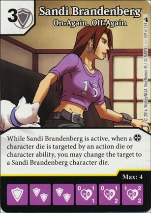 Marvel Dice Masters Deadpool card 109 Sandi Brandenburg: On-Again, Off-Again
