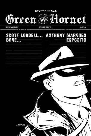 Green Hornet (2020) issue 5-D Anthony Marques 1:10 Black & White Cover