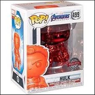 POP! Marvel figure 499 Hulk Chrome w/ Gauntlet (Red)
