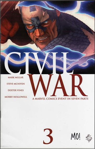 Civil War (2006) issue 3-G DF McNiven Cover (Signed by Morry Hollowell) 1/360