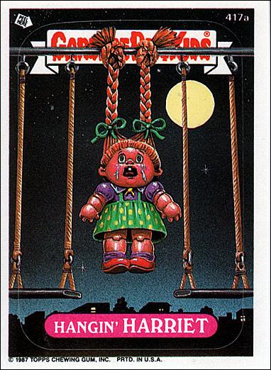 Garbage Pail Kids: Series 10 (Base Set) card 417a Hangin' Harriet