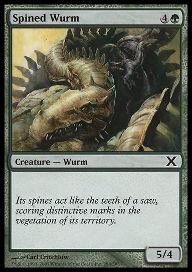 Magic the Gathering: 10th Edition (Base Set) card 298 Spined Wurm