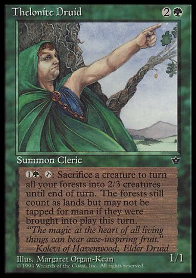Magic the Gathering: Fallen Empires (Base Set) card 76 Thelonite Druid