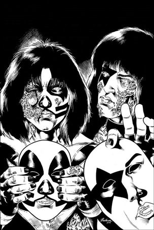 Kiss Zombies issue 5-I Rodney Buchemi 1:15 Black & White Virgin Cover