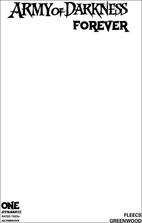 Army of Darkness Forever issue 1-E Blank Authentix Cover