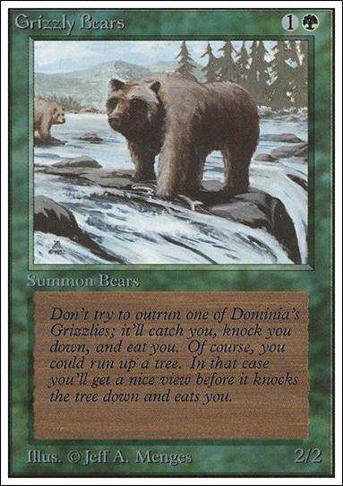 Magic the Gathering: Unlimited (Base Set) card 200 Grizzly Bears