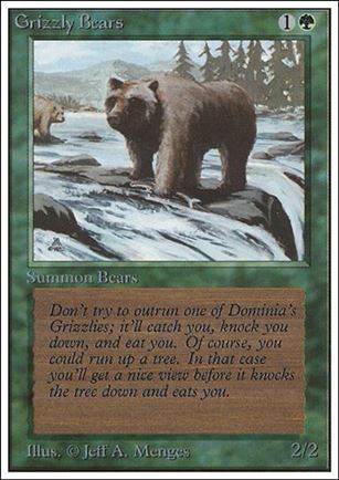 Magic the Gathering: Unlimited (Base Set) card 200 Grizzly Bears