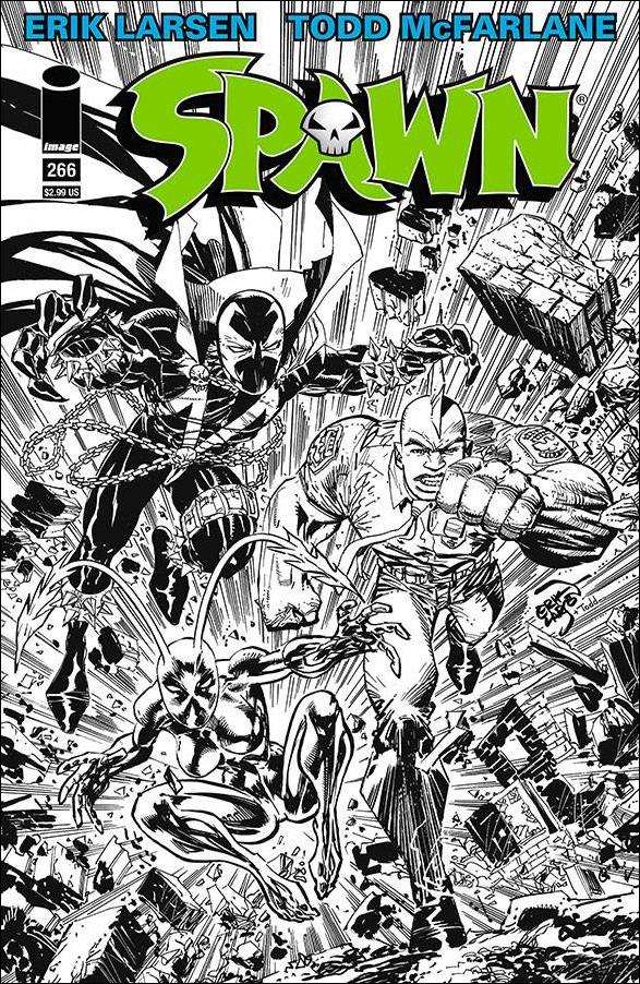 Spawn issue 266-C Erik Larsen Black and White Cover
