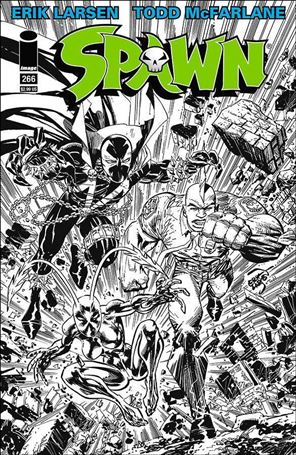 Spawn issue 266-C Erik Larsen Black and White Cover