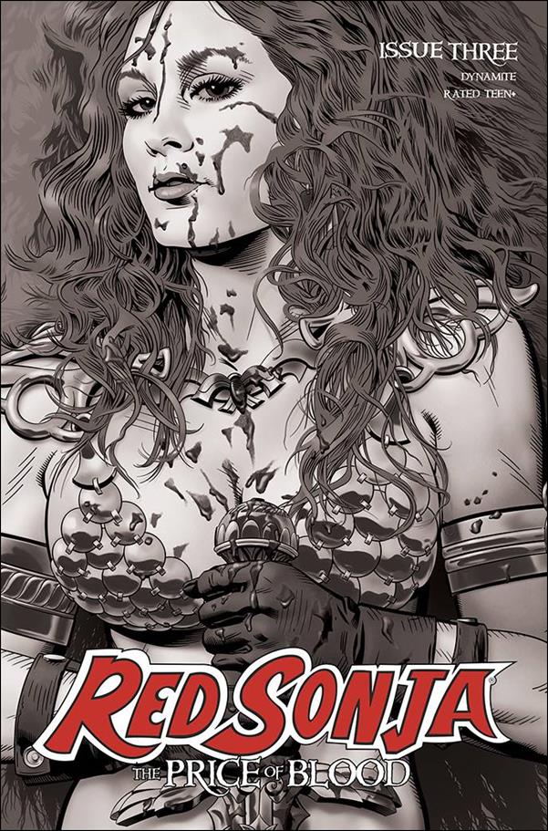 Red Sonja: Price of Blood issue 3-F Michael Golden 1:10 Black & White Cover