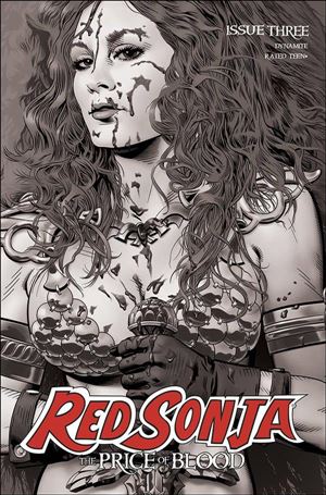 Red Sonja: Price of Blood issue 3-F Michael Golden 1:10 Black & White Cover
