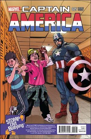 Captain America (2013) issue 25-C Kalman Andrasofszky 1:15 Stomp Out Bullying Cover