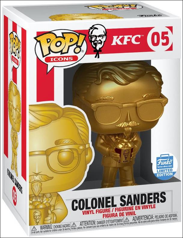 POP! Icons figure 5-B Colonel Sanders (Gold) Funko Shop Exclusive