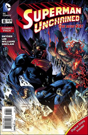 Superman Unchained issue 8-C Unbagged Jim Lee Cover Combo Pack