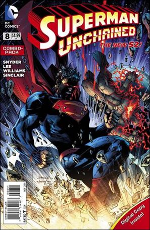 Superman Unchained issue 8-C Unbagged Jim Lee Cover Combo Pack