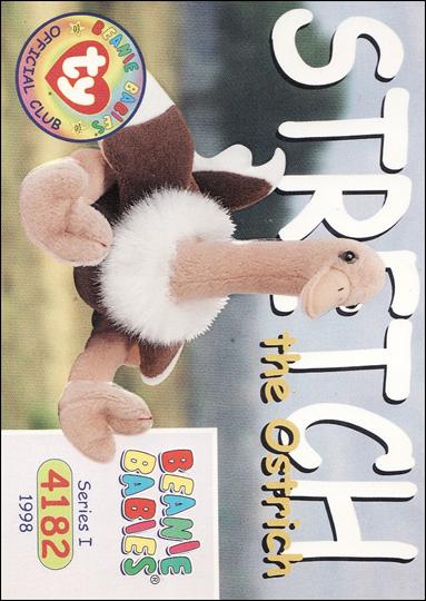 Beanie Babies Series 1 (Base Set) card 130 Stretch the Ostrich