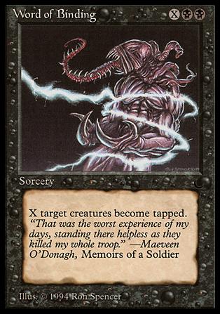 Magic the Gathering: The Dark (Base Set) card 55 Word of Binding
