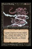 Magic the Gathering: The Dark (Base Set) card 55 Word of Binding