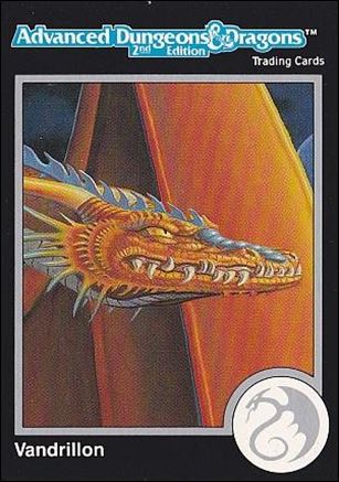 TSR 1991 Trading Cards Premier Edition Factory Set (Base Set) card 55 AD&D - Vandrillon, Red Dragon