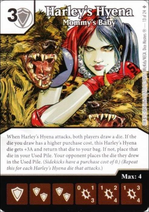 DC Comics Dice Masters Harley Quinn card 13 Harley's Hyena: Mommy's Baby