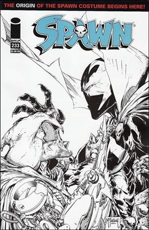 Spawn issue 233-B 1:25 Black & White Cover