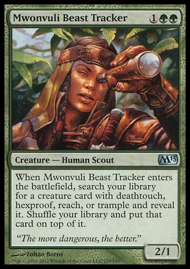 Magic the Gathering: 2013 Core Set (Base Set) card 177 Mwonvuli Beast Tracker