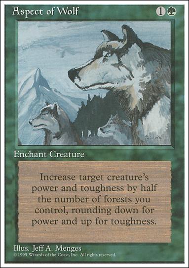 Magic the Gathering: 4th Edition (Base Set) card 233 Aspect of Wolf
