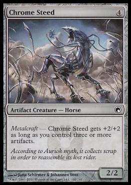 Magic the Gathering: Scars of Mirrodin (Base Set) card 142 Chrome Steed
