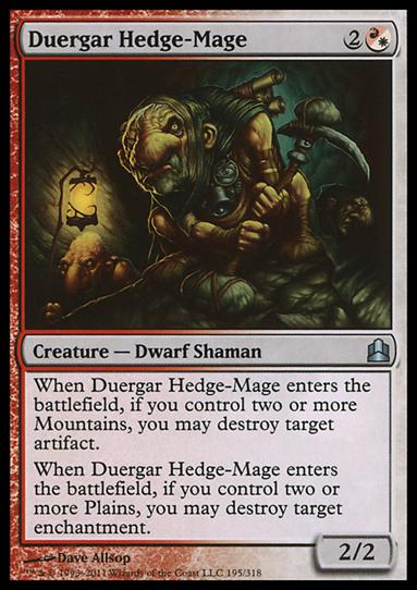 Magic the Gathering: Commander (Base Set) card 195 Duergar Hedge-Mage